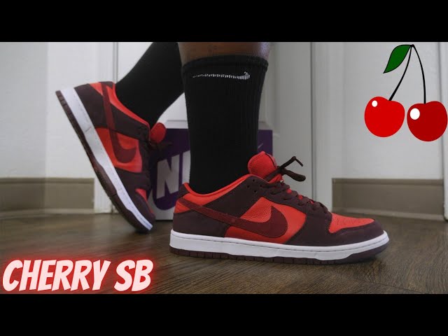 Nike SB Dunk Low Cherry On Feet Review - YouTube