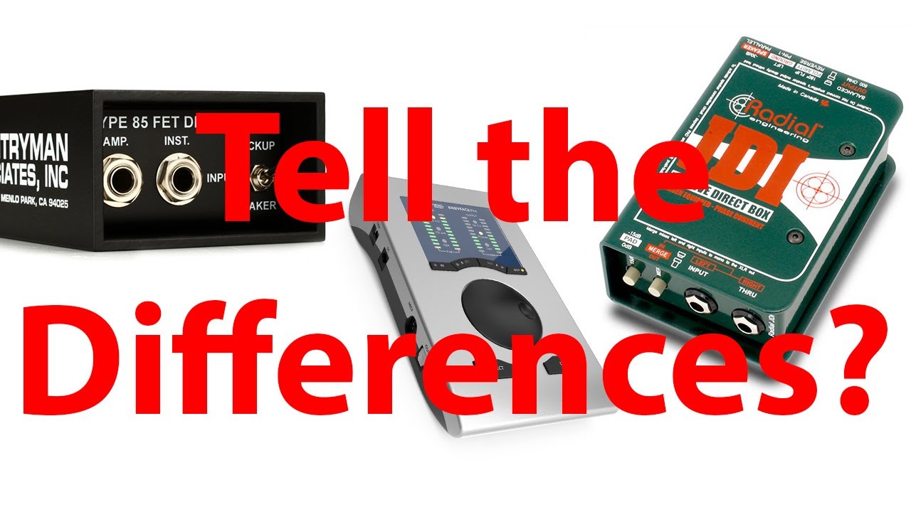 Countryman Type 85 vs RME Babyface Pro vs Radial JDI Guitar DI