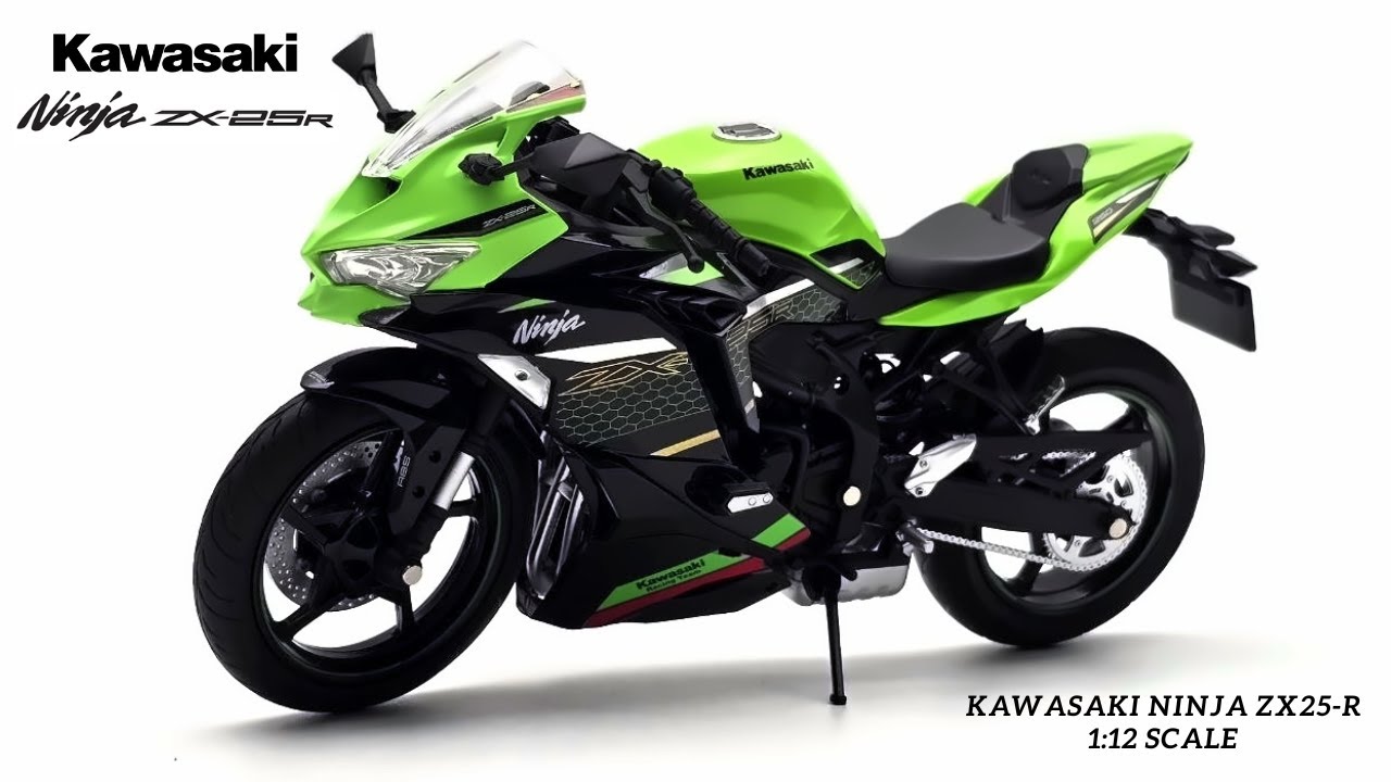 Unboxing Kawasaki Ninja ZX-25R Green 1:12 Licensed Scale Model
