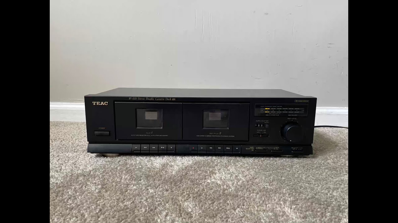 Teac W-410 Stereo Dual Double Cassette Deck Tape Player - YouTube