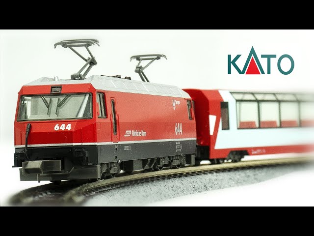 Kato N-Scale Alps Glacier Express 3-Cars Electric Model Train Set