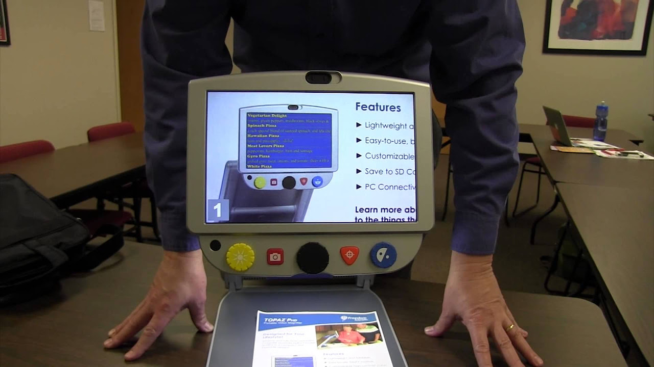 TOPAZ PHD Portable Video Magnifier - YouTube