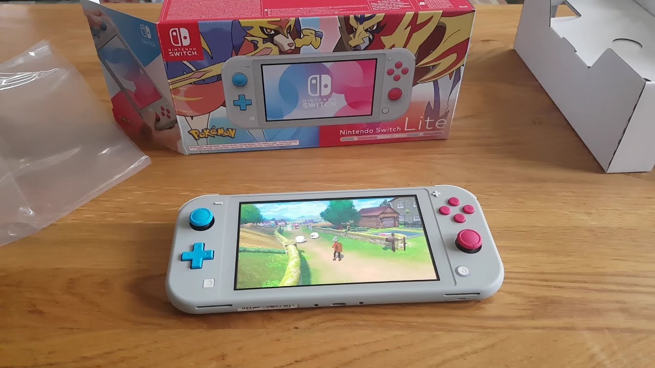 Unboxing Nintendo Switch Lite Zacian and Zamazenta Edition