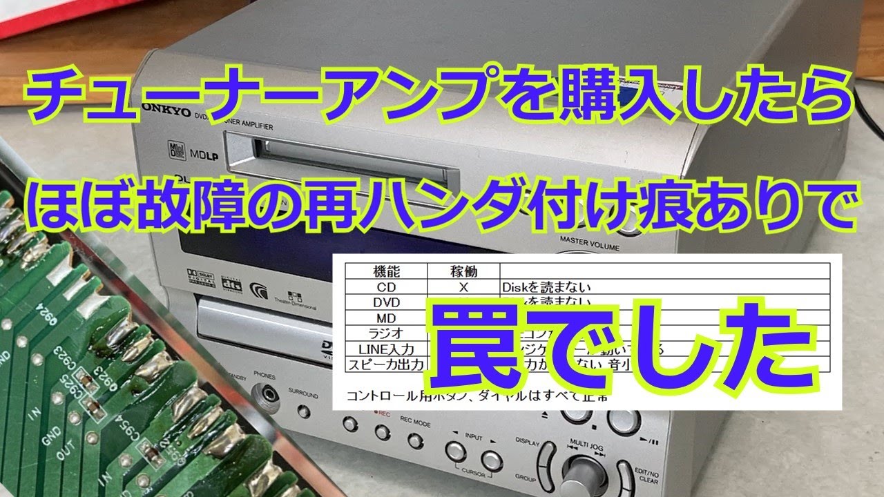 This junk is also for sale] I bought an ONKYO FR-9GXDV, but it