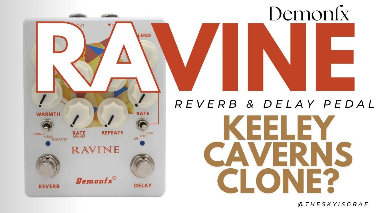 Demonfx 'RAVINE' delay & reverb dual guitar FX pedal // No Talking