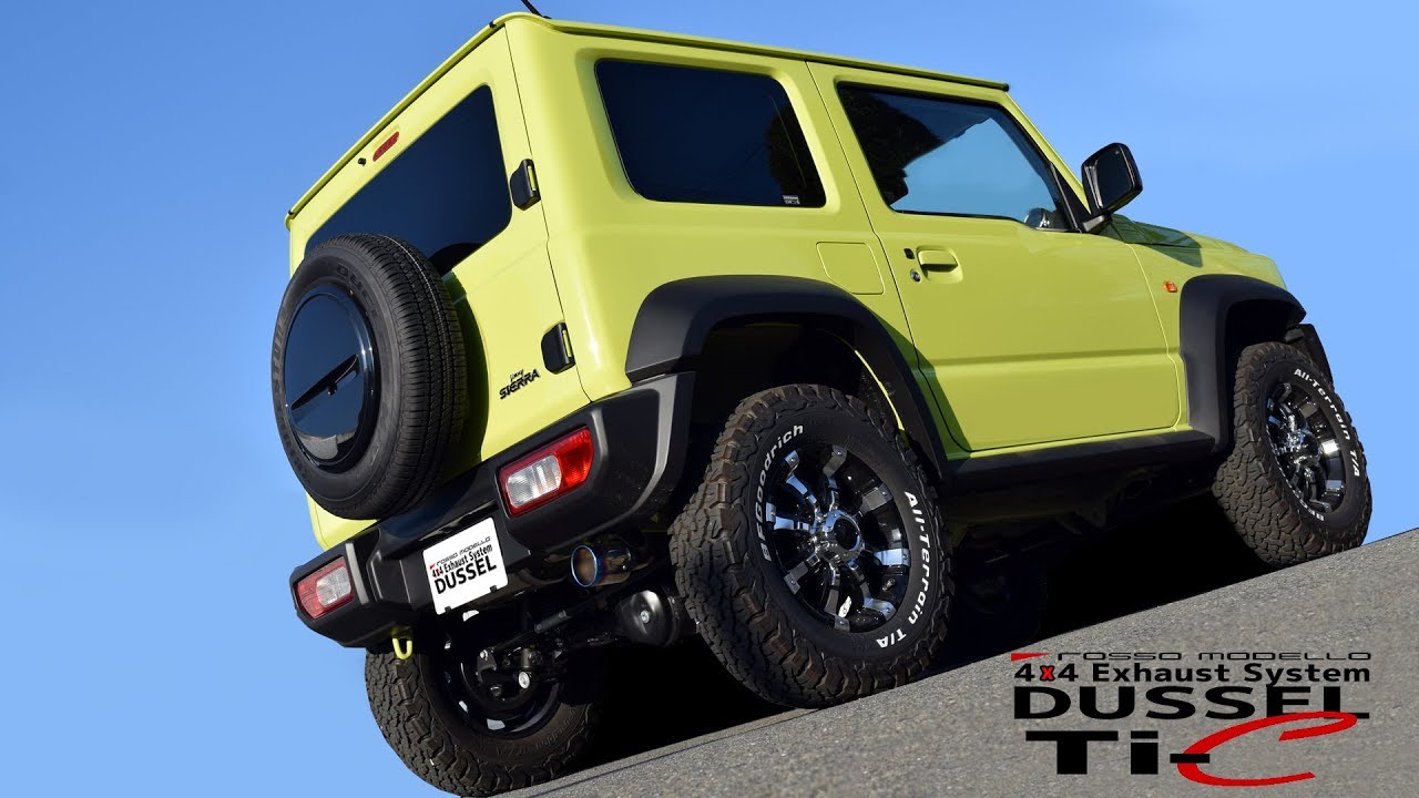 新型ジムニーシエラ JB74W 右出し チタンテール マフラー DUSSEL Ti-C