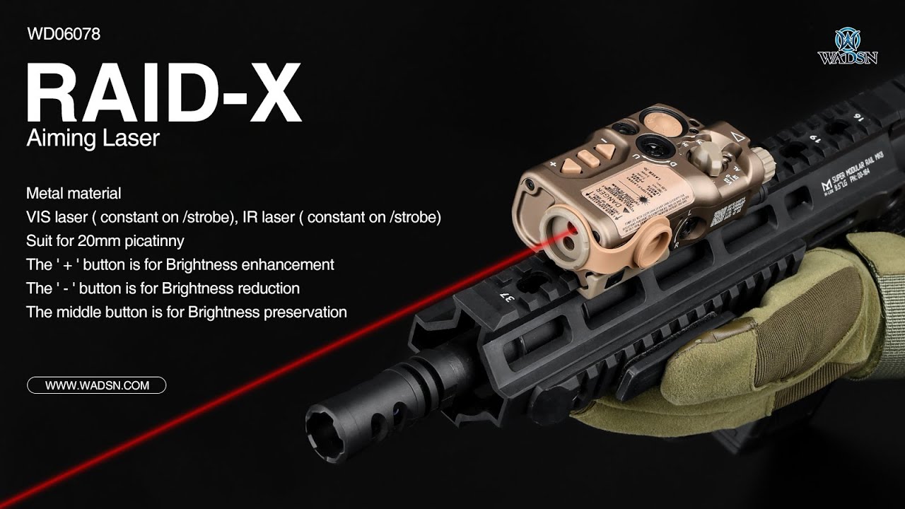 WADSN Tactical】RAID X Aiming Laser (red/green/blue laser)! - YouTube