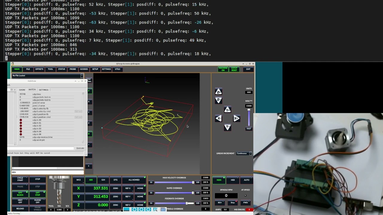 LinuxCNC ESP32 Native Ethernet (LAN8720) + RMT 400khz+ - YouTube