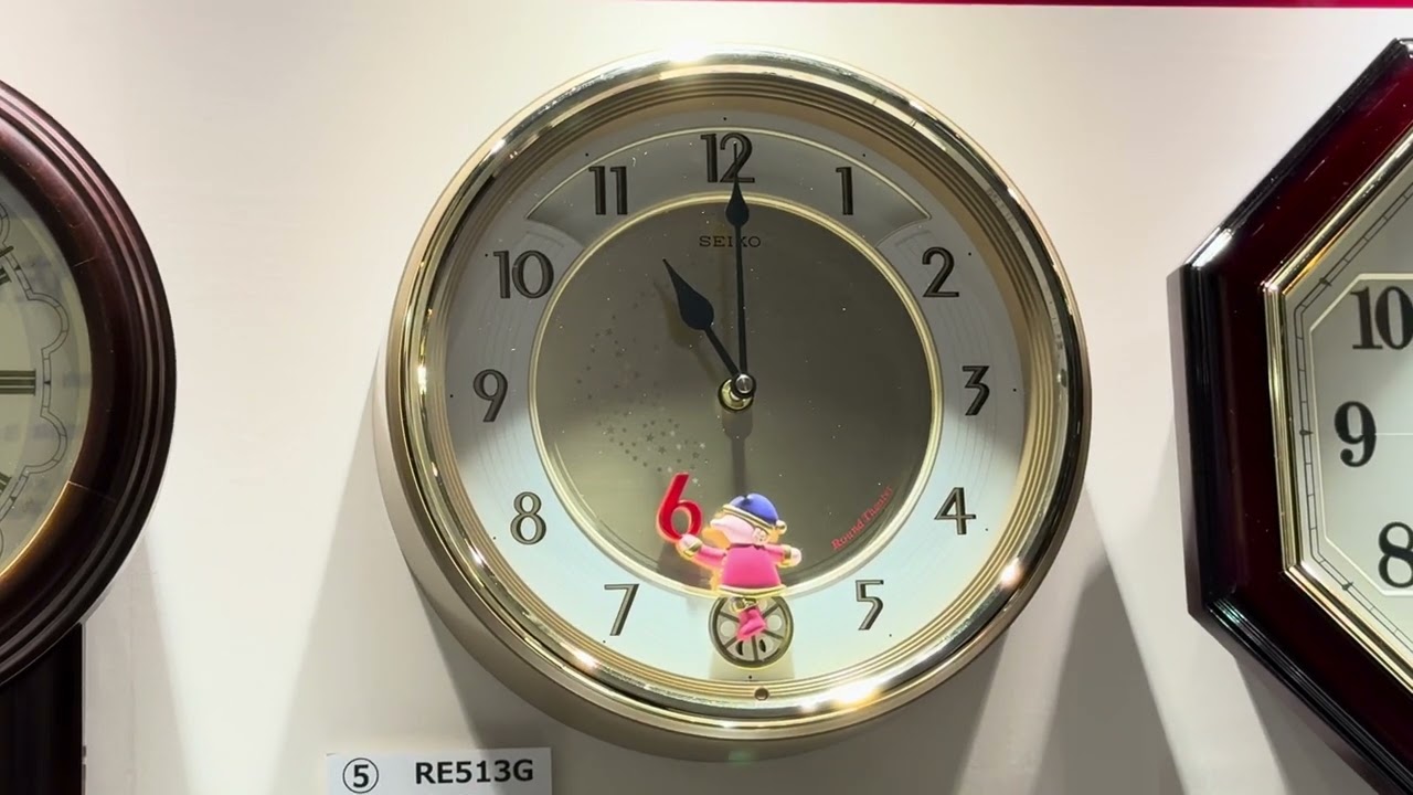 意外と複雑？SEIKOからくり時計「ラウンドシアター」（RE513G） - YouTube