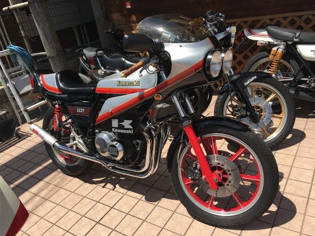 フルカウルFX400 レーシングガレージサタケサウンドを聞け Kawasaki