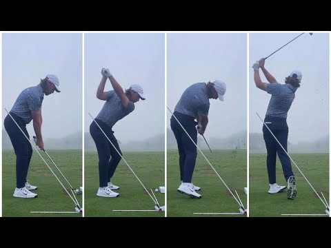 Tommy Fleetwood Iron Swing With Swing Plane Perfector - YouTube
