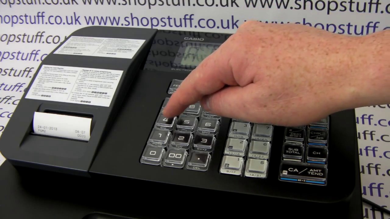 Casio SE-G1 Programming How To Program The Receipt Message On The