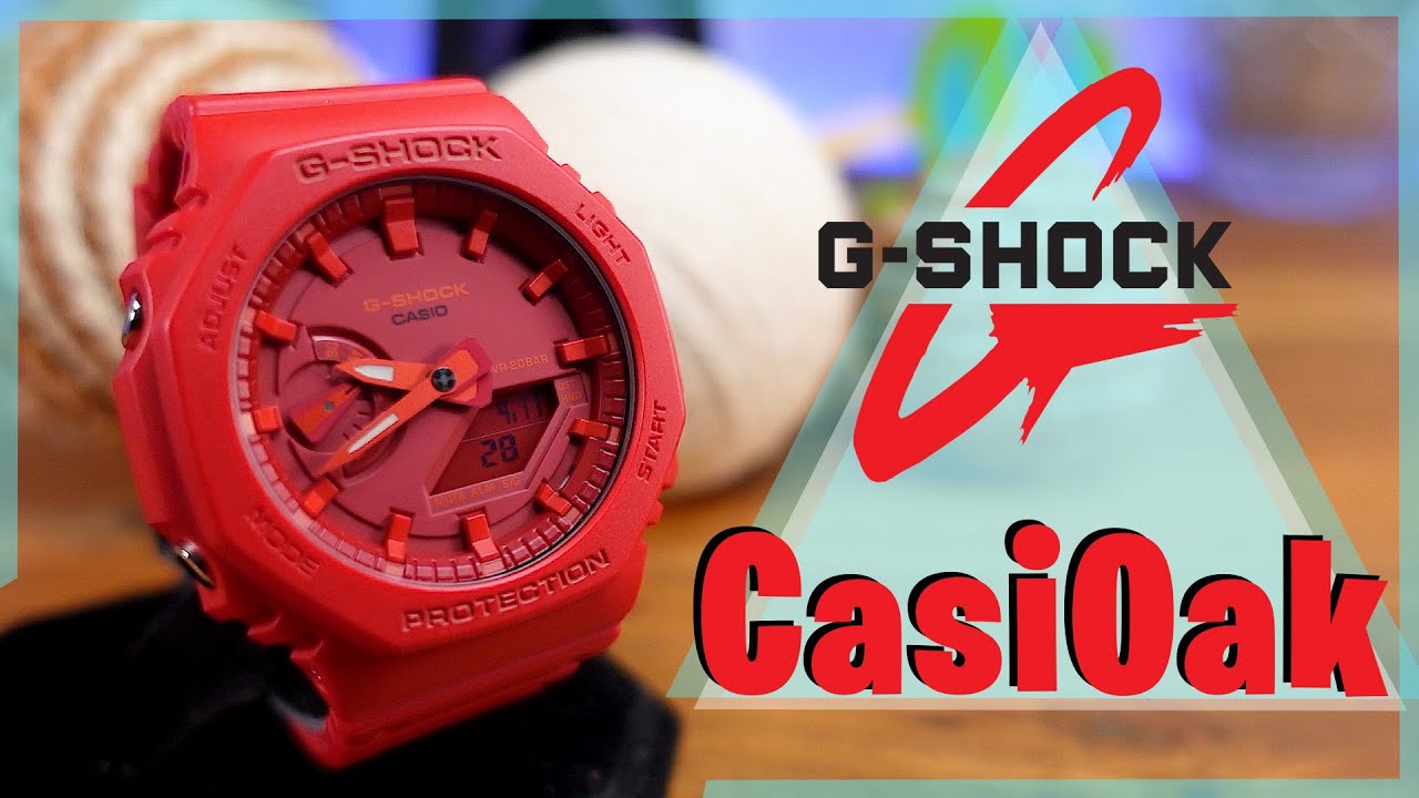 G-SHOCK CasiOak Red GA2100-4A Full Watch Review - YouTube