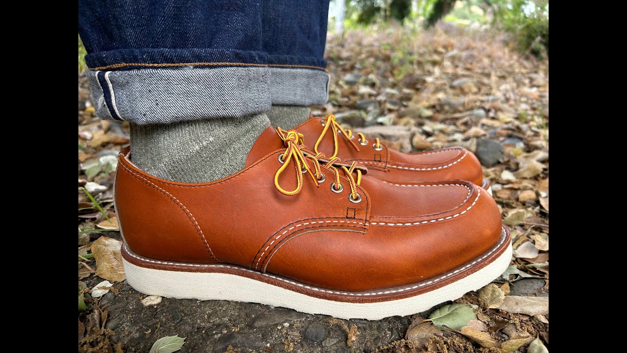 Red Wing 8106 Classic Oxford in Black Chrome Leather - YouTube