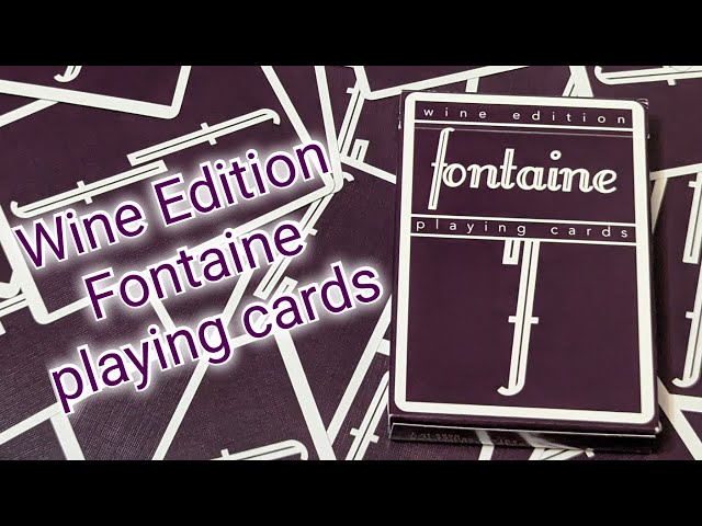 Daily deck review day 163 - Wine Edition Fontaine playing cards