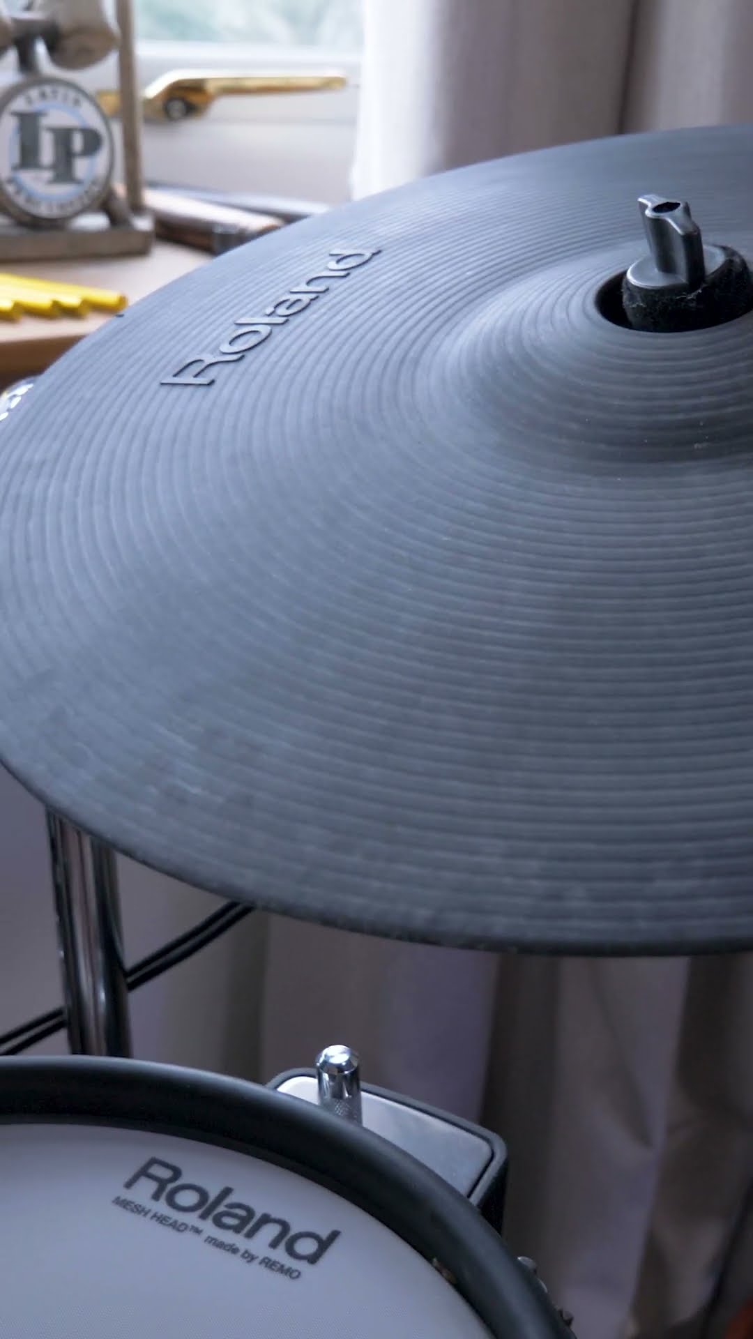 3 Zone Roland CY 15R Ride Cymbal with Choke #rolanddrums #roland