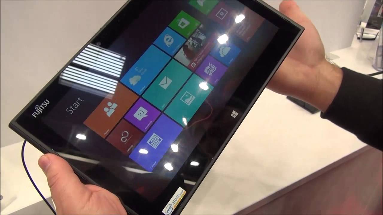 Fujitsu Arrows waterproofed Tab with Windows 8 - YouTube