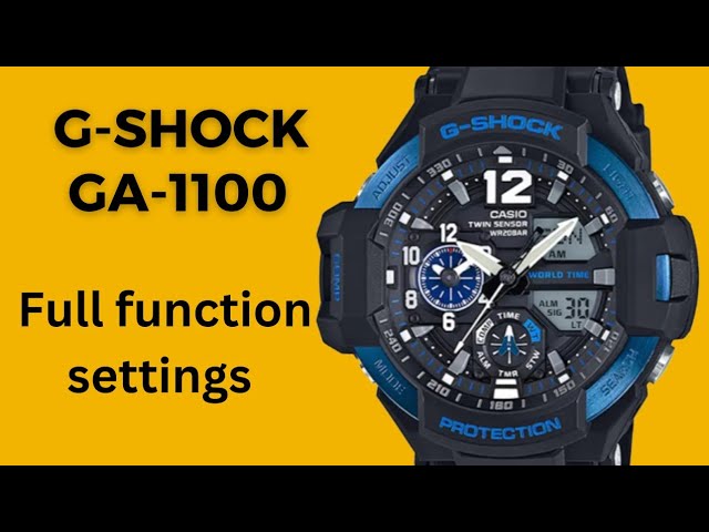 Casio G-Shock GA-1100 Full Function Settings Tutorial || G-Shock