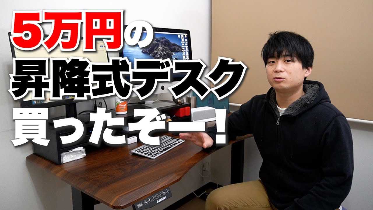 ヘルニア改善！5.3万円の電動昇降式スタンドデスクを買ったぞー