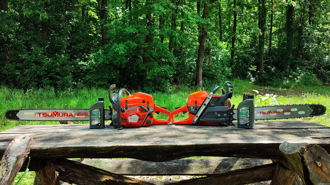 Working day with Husqvarna 592xp and Husqvarna 585 - YouTube