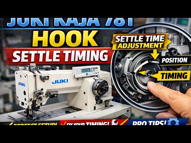 Juki 781 Kaja Button Hole Machine Full Setup & Settle Time Setting