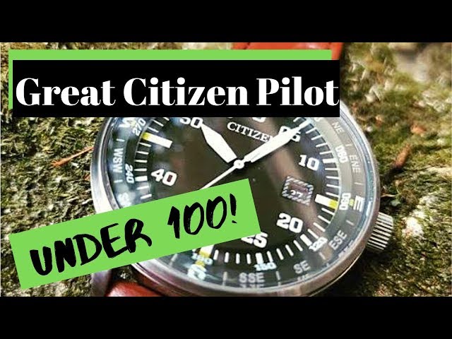 Citizen BM7390-22X Green Pilot Watch Under $100! Killer Looks! Eco
