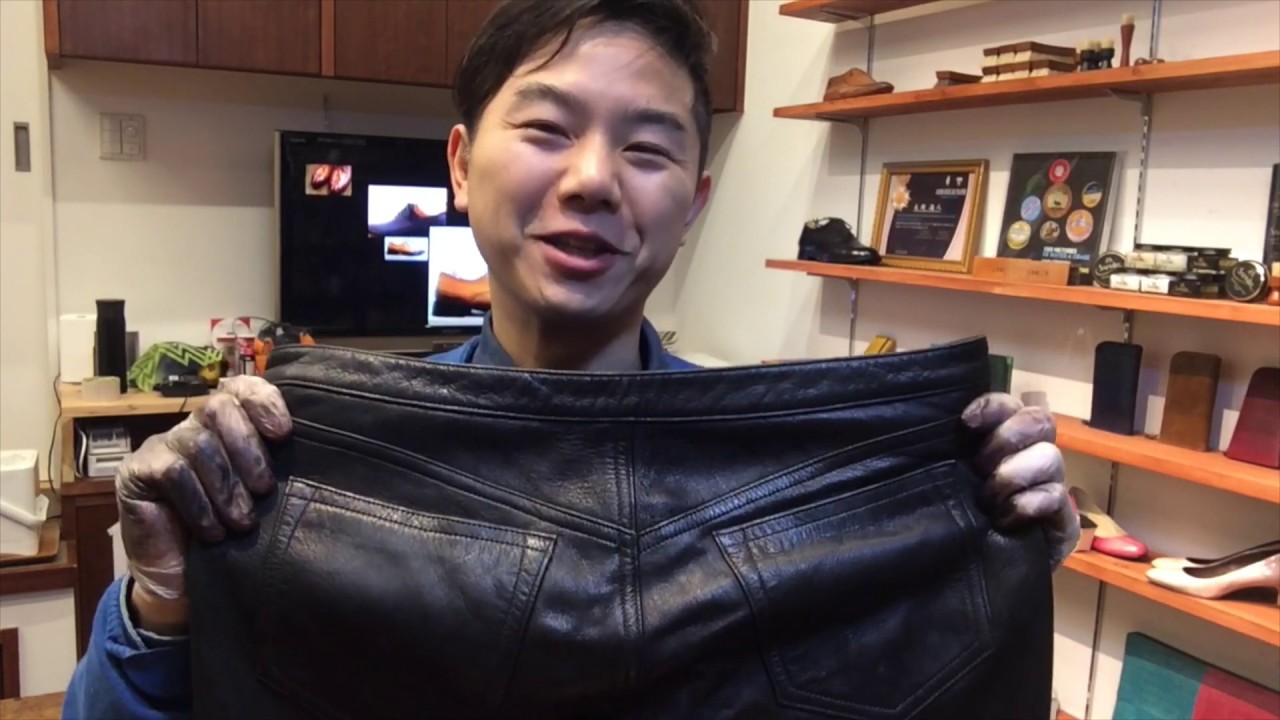 roen革パン色なおし】ロエンの黒いレザーパンツの黒をもっと黒く染め