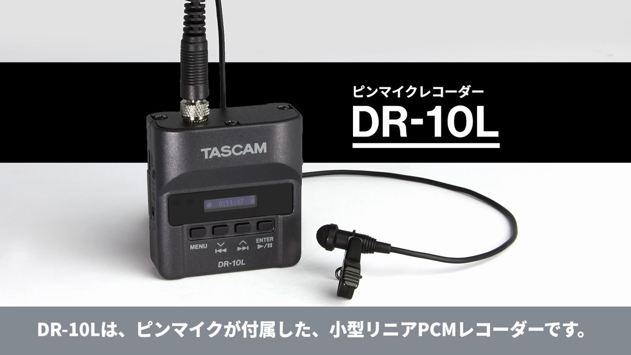 DR-10L | ピンマイク付き小型オーディオレコーダー | TASCAM (日本)