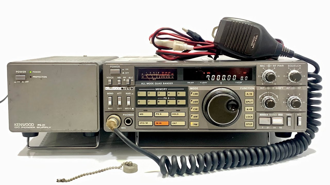 ✨Kenwood TS-670 HF/50MHz 12/7W + PS-21 AC 220V 4A Duzbuk Komplit