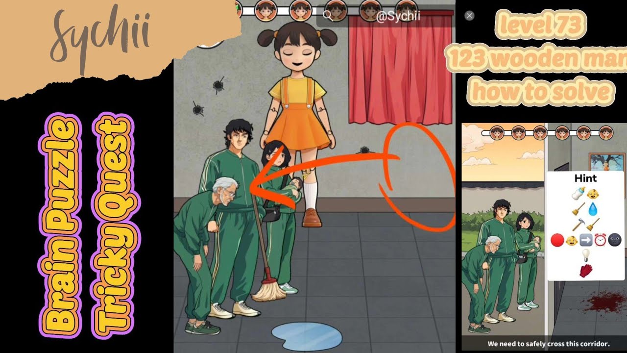 Level 73: Brain Puzzle Tricky Quest: 123 Wooden Man. how to solve