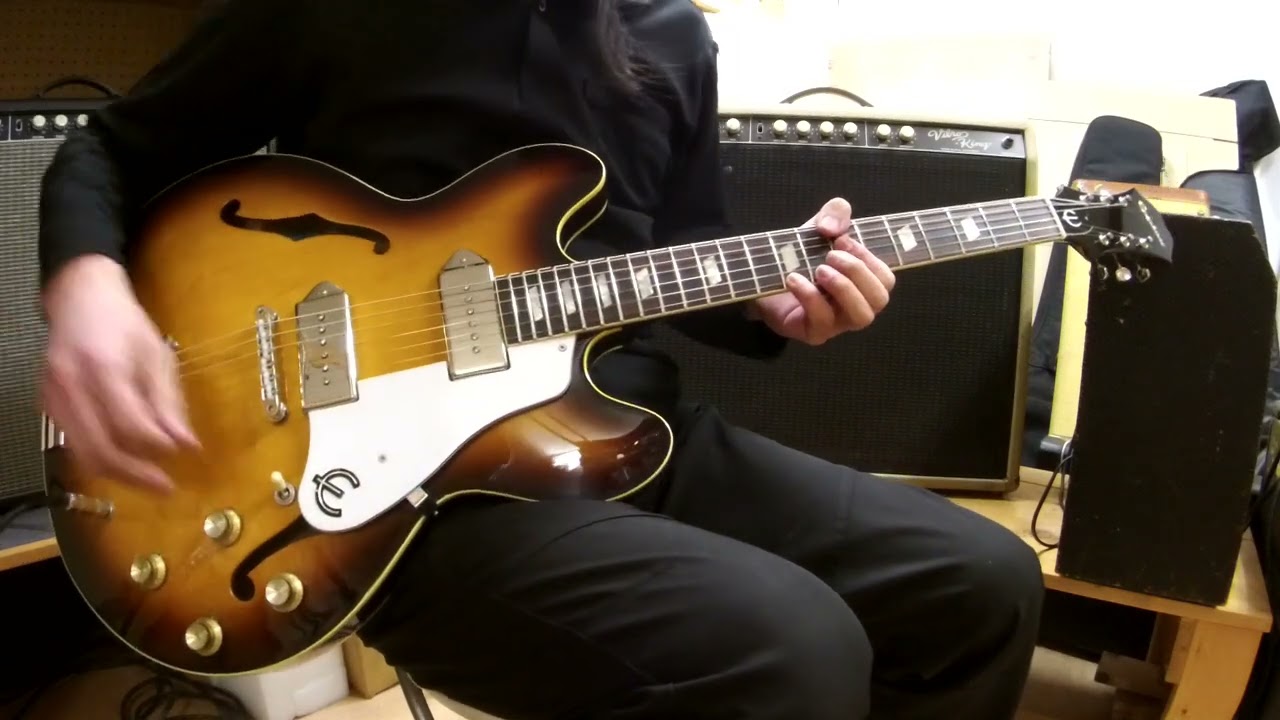 Epiphone Japan Limited Elitist 1965 CASINO Vintage Clean - YouTube