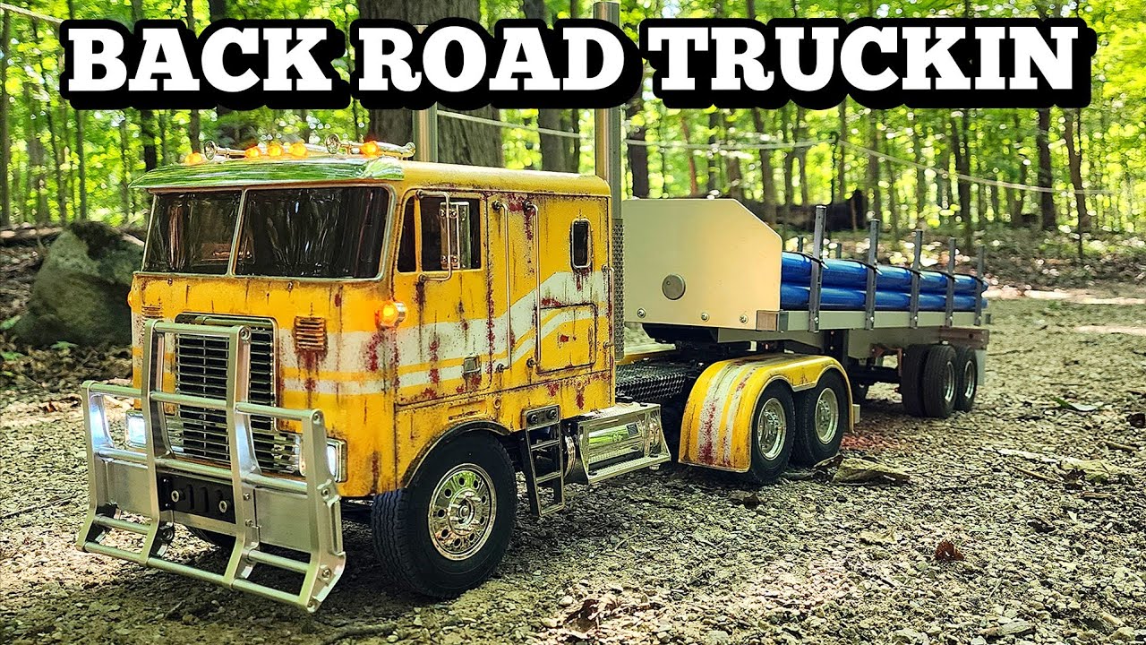 Tamiya 1/14 Globe Liner back road trucking - YouTube