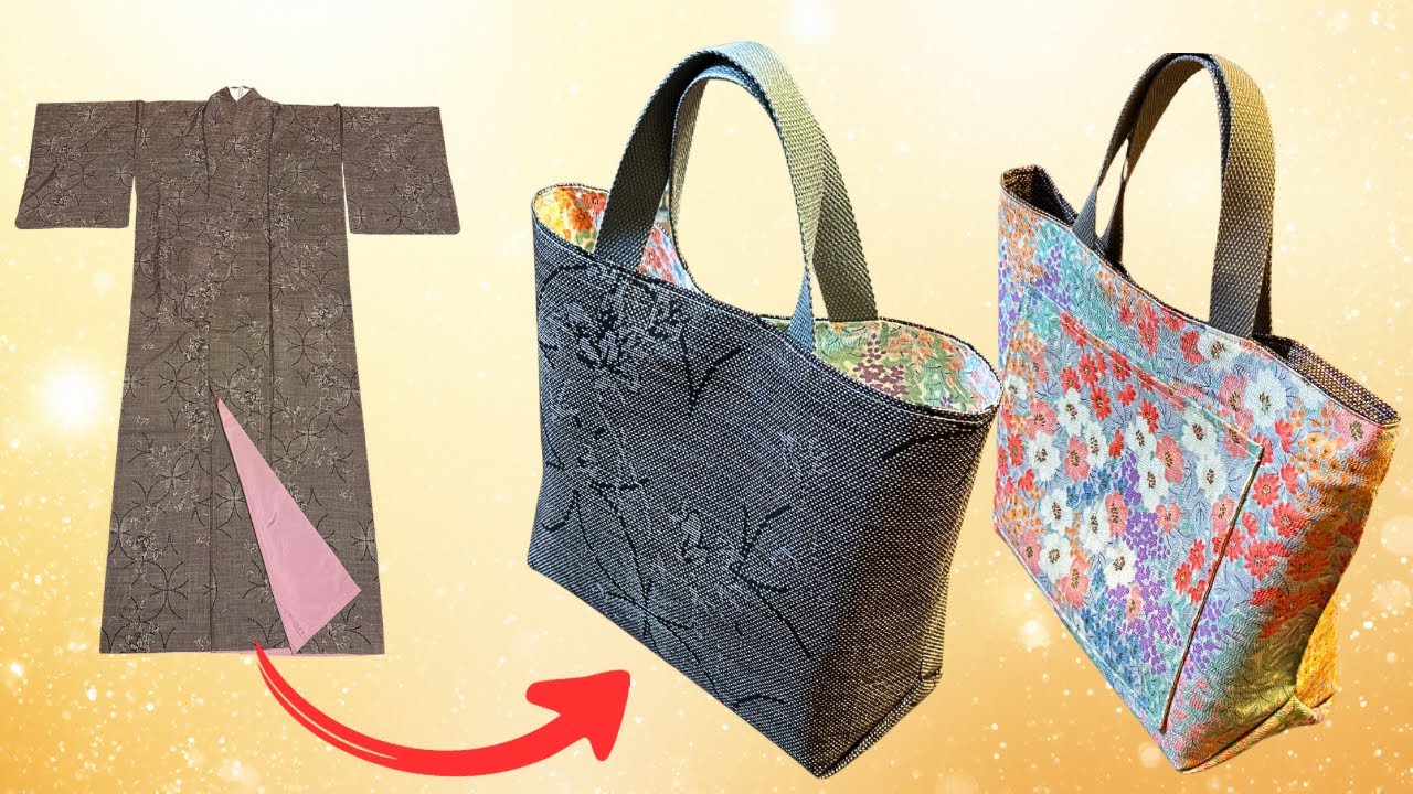 マチは折るだけ♪超簡単🔰三角マチのトートバッグの作り方