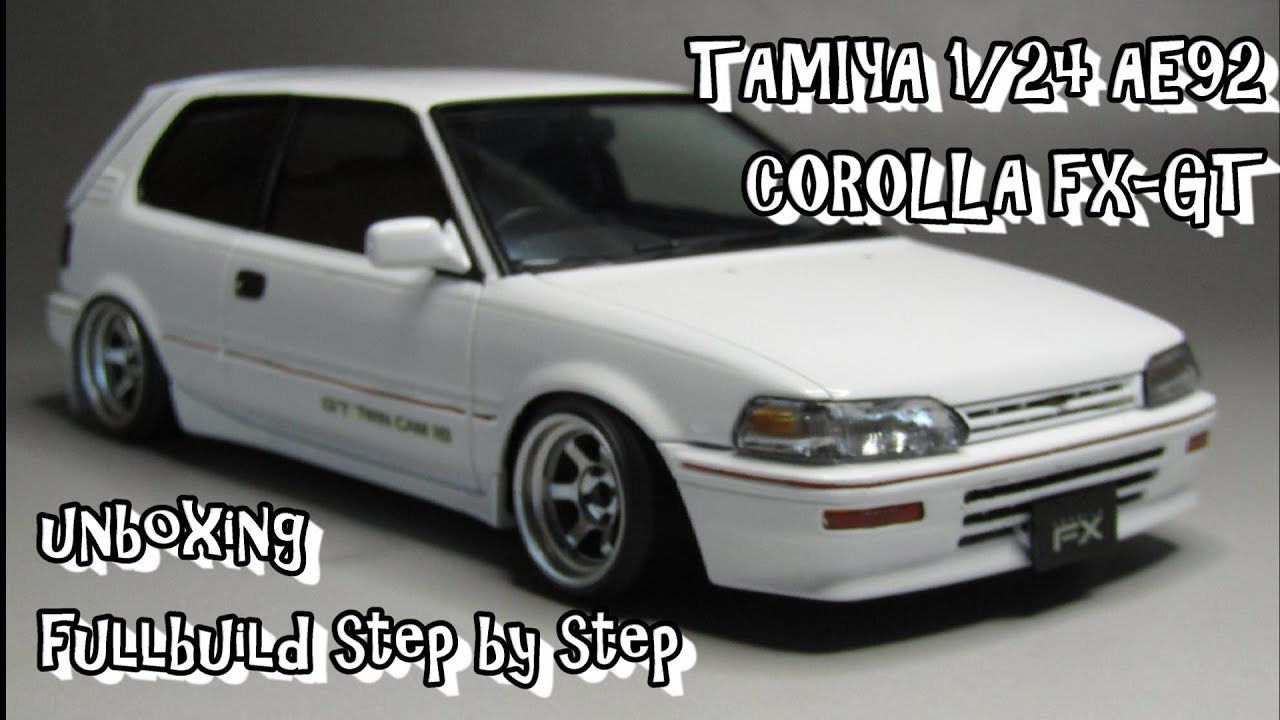 Scale Car Plastic Model TAMIYA 1/24 AE92 COROLLA FX-GT unboxing