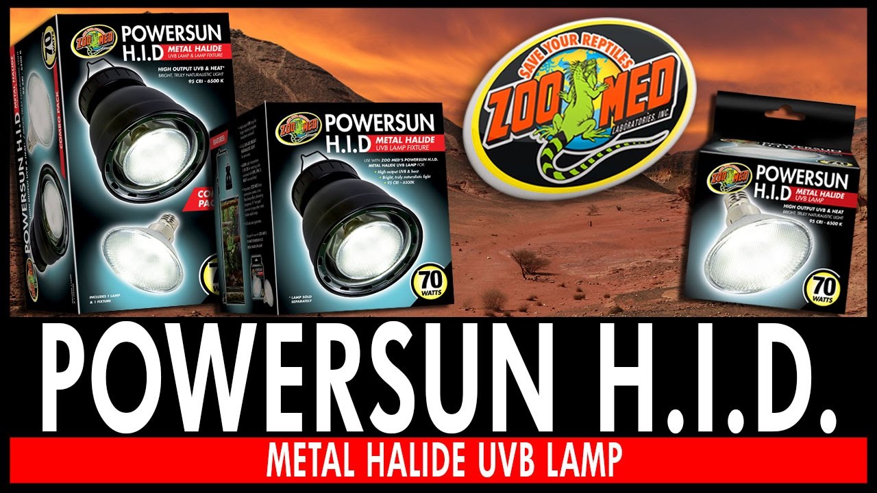 Zoo Med PowerSun® H.I.D. Metal Halide UVB Lamp - YouTube