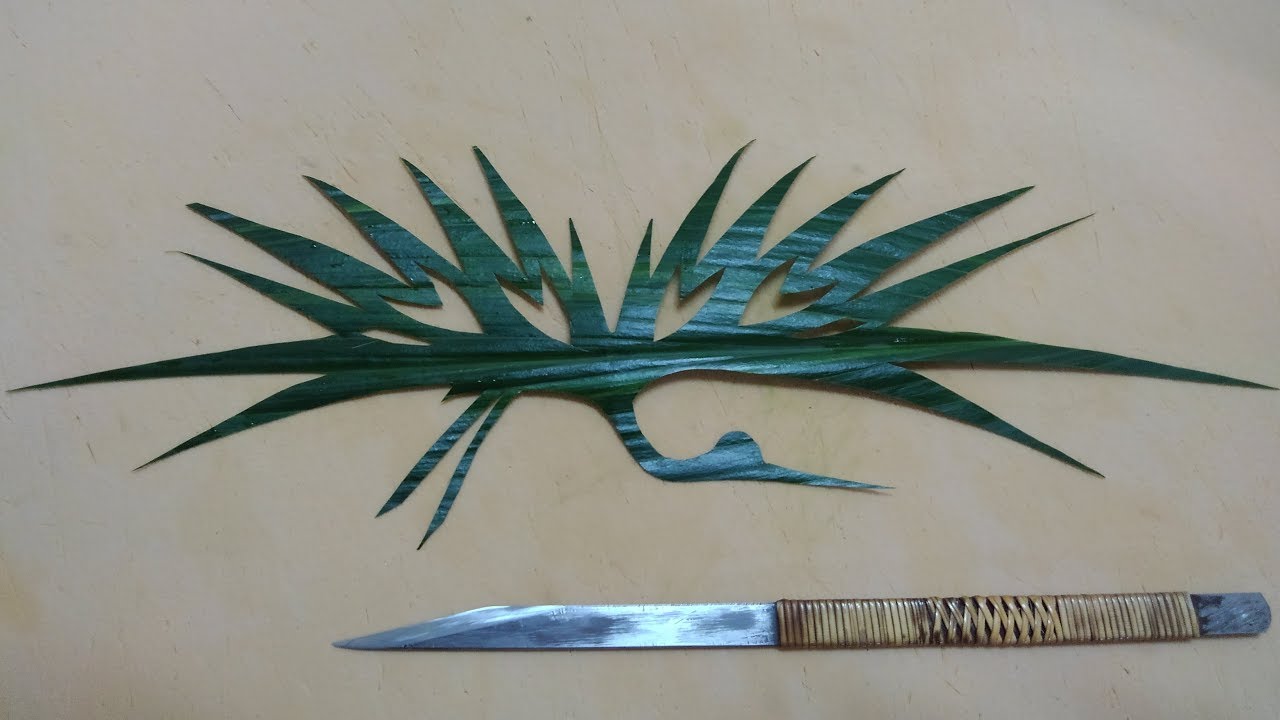 日本の技 笹切り(葉欄切り） 鶴 How To Make a Japanese style Cutout