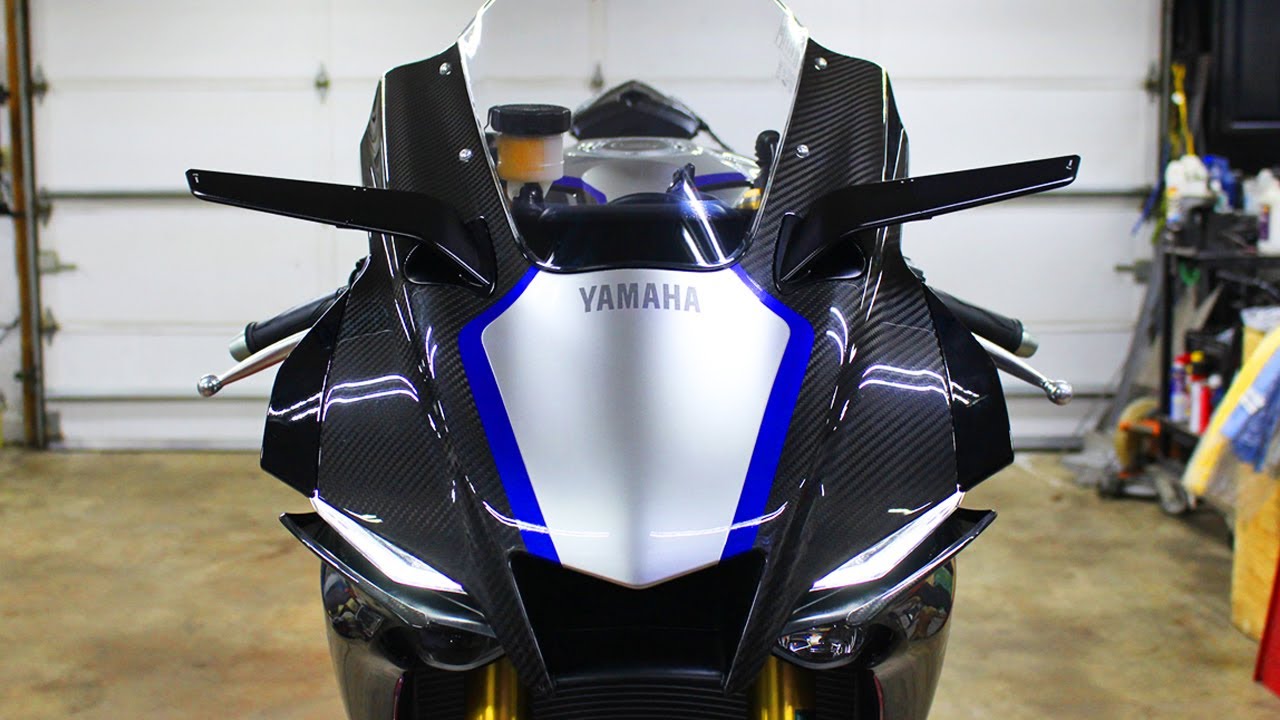 Installing Rizoma Stealth Mirrors on Our Yamaha R1M!!! - YouTube
