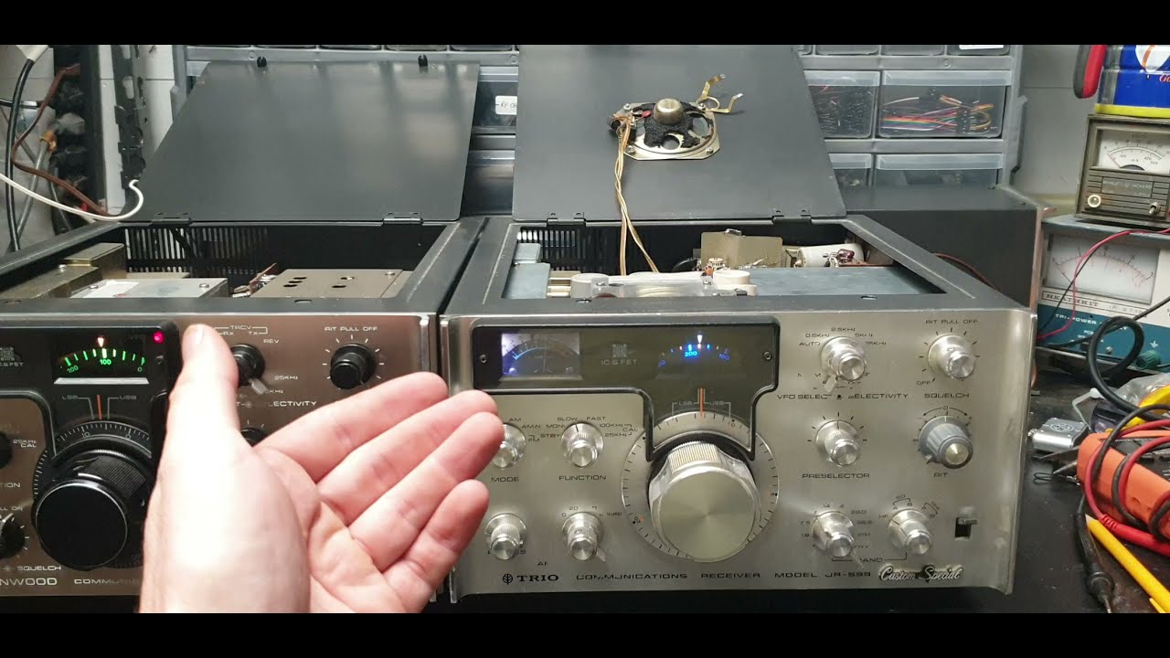 Kenwood R-599D vs Heavily Modified Trio JR-599 - YouTube