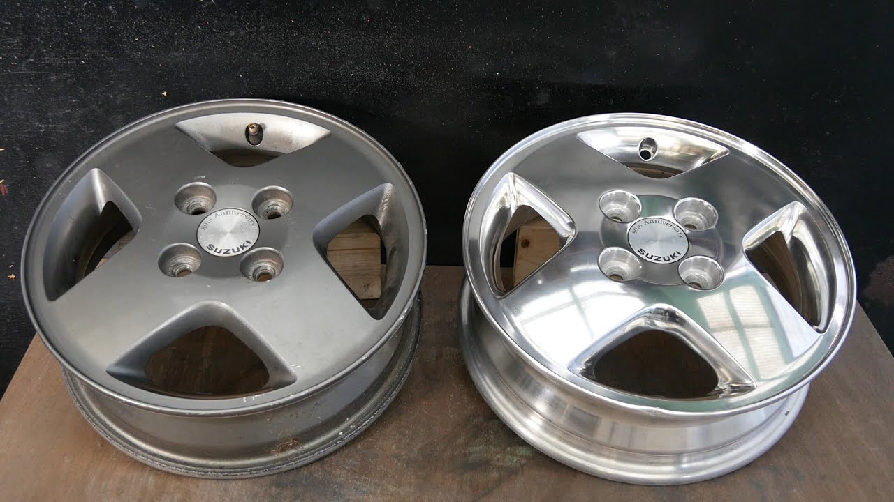 ホイール鏡面】古いワゴンRの純正アルミ鏡面仕上げ完成～後編～ - YouTube