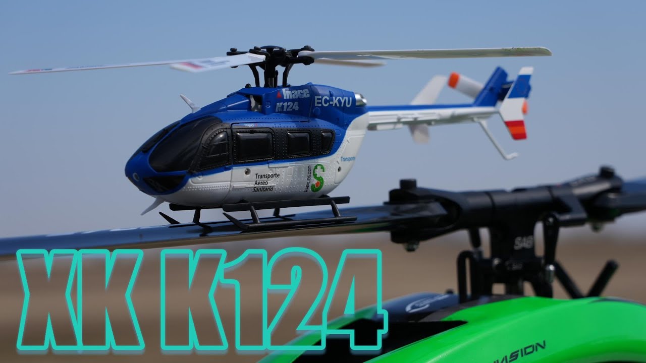 ラジコンヘリ XK K124 優雅に飛ぶ - YouTube