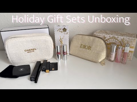 Dior, Chanel and YSL beauty Holiday Gift Sets 2024 Unboxing
