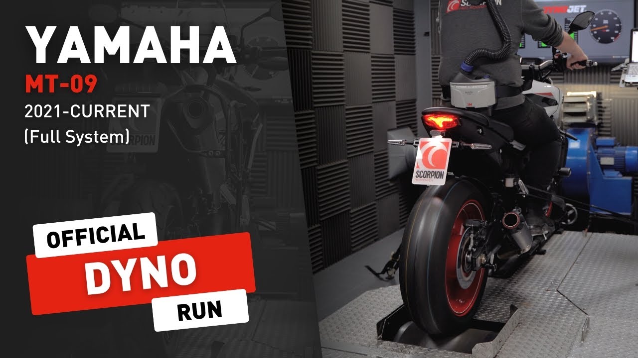 Yamaha MT-09 Scorpion Exhausts Red Power Dyno Run - YouTube
