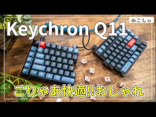 レビューKeychron Q11 分割キーボード、打鍵音改善の改造]Keychron