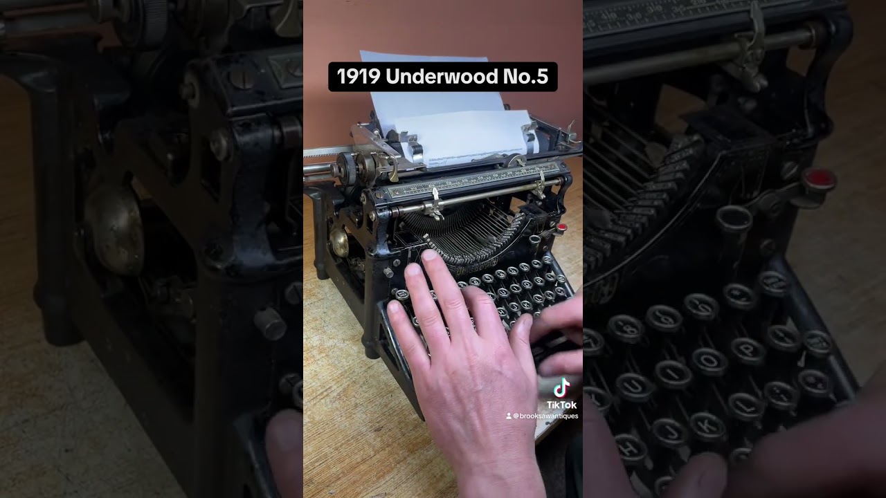 How to use all functions on a 1919 Underwood No.5 antique desktop