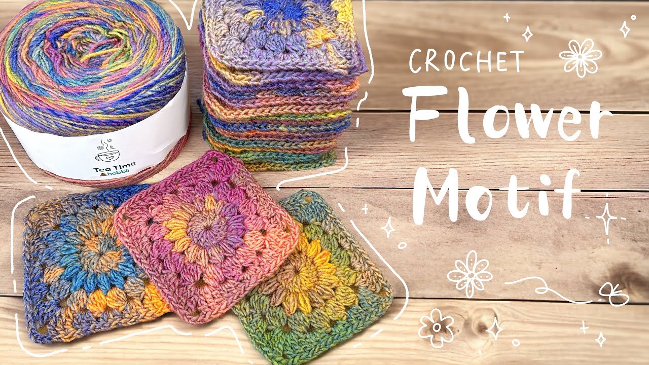 I'm knitting a lot of flower motifs 🌼 [Crochet / Crochet