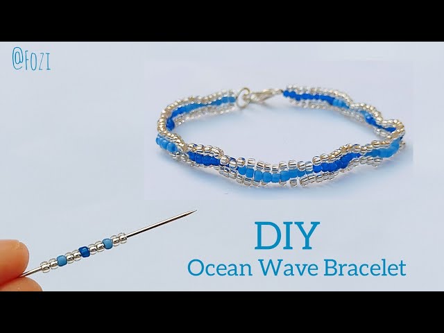 🌊 Stunning Ocean Wave Beaded Bracelet Tutorial | DIY Jewelry
