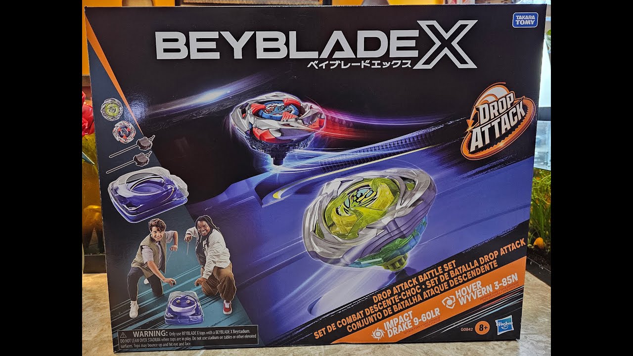 Beyblade X Drop Attack Battle Set Stadium w/ Impact Drake & Hover