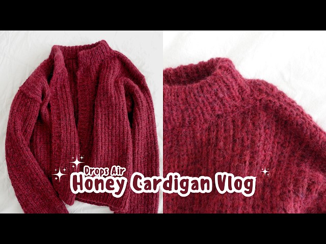 Cardigan Knitting Vlog // Kutovakika's Honey Cardigan (Drops Air