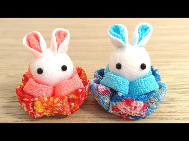 基本】つまみ細工🐰織姫☆彦星の作り方✨七夕飾り DIY craft handmade