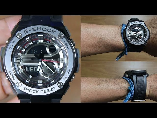 CASIO G-SHOCK G-STEEL GST-210B-1A FULL BLACK - UNBOXING - YouTube